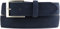 BELTINGER Italienischer Veloursleder-Gürtel, 35 mm breit, Herren, Anzuggürtel, Hosengürtel, Wildleder, Schließe Silber | Marine 85cm