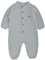 Minora Gestrickter Unisex Strampler für Baby Jungen und Mädchen, Overall für Neugeborene im Winter, 6-9 Monate, Minze