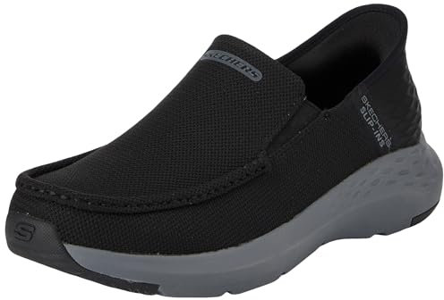 Skechers Parson RALVEN, Ponerse Hombre, Black Mesh, 44 EU