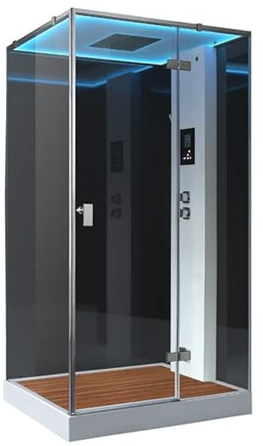 AWT AQART WATER TECHNOLOGY Dampfdusche LD207F15 mit Duschtasse schwarz/120x90/rechts