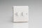 Varilight JQSM102W V-Pro Smart WiFi Dimmer, White Plastic, 120w Max, 2-Gang