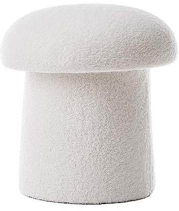 BUTLERS Sitzhocker ø 45x48 cm Teddystoff - Toddy