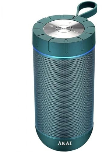 AKAI ABTSW-60 Tragbarer Lautsprecher, Bluetooth, wasserdicht IPX7, 20 W Leistung, 2x2,25 Lautsprecher, blau