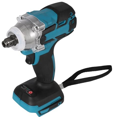 Fulluky Akku-Drehschlagschrauber Kompatibel für Makita18v Akku，320Nm Professional Akku-Drehschlagschrauber mit Streulichtlampe（Bürstenloser Motor,ohne Akku & Ladegerät）