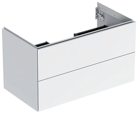 Keramag Geberit ONE Waschtischunterschrank, 2 Schubladen, 88,8x50,4x47cm, 505.263.00.; Farbe: weiß lackiert hochglänzend