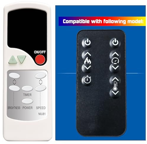 XINJISHIMIN Replacement Remote Control for Southern Enterprises FA8545A FA8547A FA532300TX HD014340 FA1009359 FA1225559 FA8543A FA8544A Electric Fireplace Infrared Quartz Space Heater