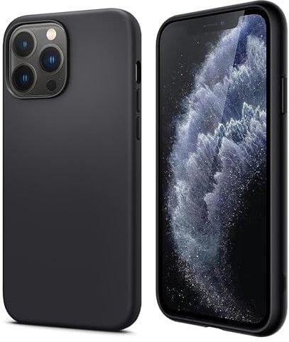 iPhone 12 Pro Case Silicone Soft Ultra Slim Case Camera Protection Gel 12 Pro Phone Case Thin Cover Rubber Lightweight Anti-Scratch Compatible for iPhone 12 Pro 6.1-inch (Black)