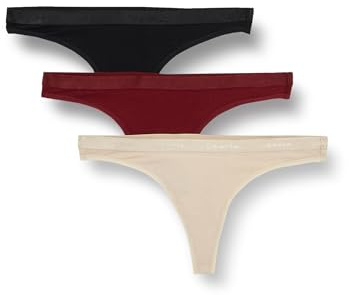 Calvin Klein Damen 3er Pack Strings Thong Unterwäsche