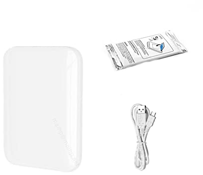 AUBEST Mini Fotodrucker Picture AR Maschinendrucker Handy Inkless BT Portable Farbe Smartphonephoto DIY(Printer with 5 Paper)