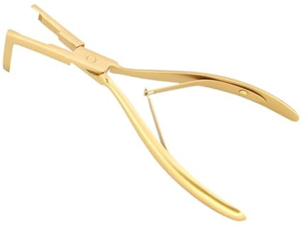 LXHZSY Hair Extension Pliers Tape In Hair Extensions Pliers Stainless Steel Sealing Pliers For Tape In Extensions Tape In Pliers For Hair Styling(Golden)