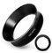 MICXNIC 58mm Dosing Funnel, Espresso Dosing Ring with 8 Magnetics, 2cm Taller Coffee Dosing Funnel for 58mm Portafilter, Barista Machine Aluminum Accessories, Black