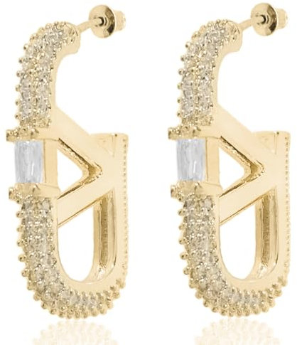 Ohrringe für Damen, Sterling Silber Ohrringe Hypoallergene Vergoldete Ohrringe, Buchstabe V Geometrische Tropfen Ohrringe Gold Hängend Dupes Schmuck Geschenke für Frauen Muttertag (Gold)