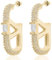 Ohrringe für Damen, Sterling Silber Ohrringe Hypoallergene Vergoldete Ohrringe, Buchstabe V Geometrische Tropfen Ohrringe Gold Hängend Dupes Schmuck Geschenke für Frauen Muttertag (Gold)