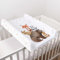 Wickelunterlage für Babys, harter Boden, 80 x 50 cm, passend für 140 x 70 cm, Uni, Keilabsatz, Anti-Roll-Windel, Neugeborene, Baby, wasserdichte Wickelunterlage mit erhöhten Kanten (Waldfreunde)