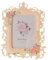 BM-012 Décoration pour cadre photo Motif roses baroques romantiques Style maison de campagne Abricot Dimensions 13 x 18 cm