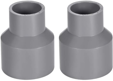 TOP-VIGOR Lot De 2 Raccords Réducteurs PVC DWV 25mm x 40mm Adaptateur De Tuyau Pour Réduction De Diamètre, Connexion Étanche Pour Systèmes D'Eau Potable Et Construction, Gris