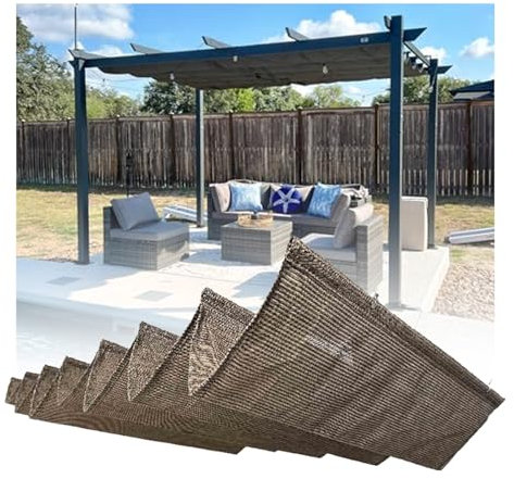 HBOOMOEM Wellen-Markise，Einziehbar Veranda Segel，Lichtfilter-Wave Shade Sail Markise，U-FöRmig Nach Unten HäNgen Wellen-Sonnensegel，Wellen-Sonnensegel for Den AußEnbereich.(W:1.5m/4.92ft*L:18m/59ft)