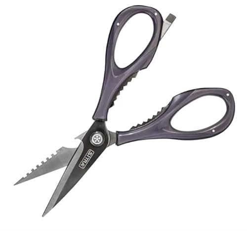 Sitra Japanese Crystal Chef Scissor Black | Offers comfort-grip handles for fatigue-free prep, delivering clean, precise cuts on herbs, poultry and packaging.