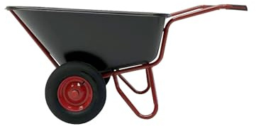 kaiserkraft | Kompaktkarre mit 2-Rad-Untergestell | Luftreifen | 250 Liter | LxB 1560 x 890 mm
