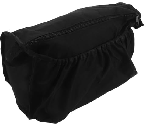 Toddmomy Kinderwagen-organizer-tasche aus Schwarz mit Großem Hauptfach für Babyartikel und Zwei Vordertaschen für Schnellen Zugriff Tragbar und Robust für Täglichen Gebrauch