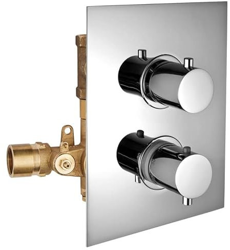 Rubinetto miscelatore incasso doccia termostatico con rubinetto da 3/4 Mimo