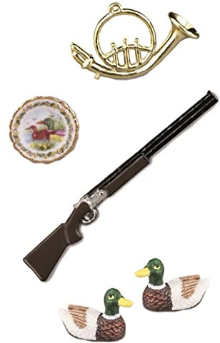 Reutter Porzellan - 001.727/6 - Jagdausstattung, Miniatur - Jagd - weiß - Glossy - 6 Count - Figurine - Figur