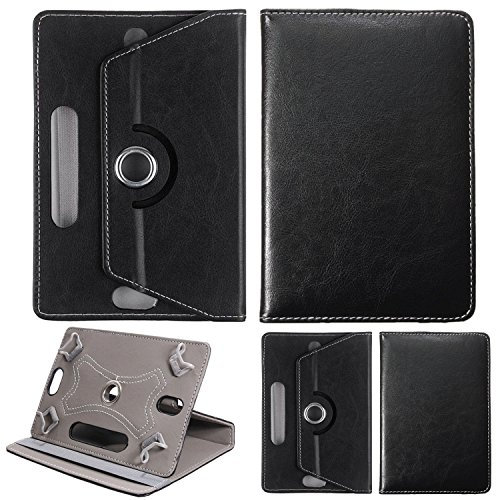Custodia universale per tablet da 8 pollici, con supporto multiangolare e stampa a portafoglio, compatibile con tutti i dispositivi Samsung da 8, Lenovo, Apple, Toshiba Android tablet tablet (nero)