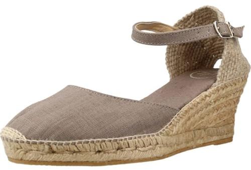 Toni Pons Damen-Espadrille aus Leinen - CALDES - Taupe, 42 EU