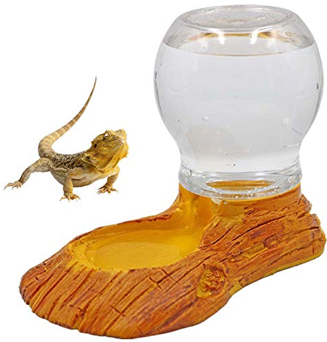 MUALROUS Reptilien-Wasserflasche, Hamster-Wasserspender, Wassernapf, automatische Schildkrötenfütterung, Futterschale für Reptilien, Amphibien, Schildkröte, Eidechse