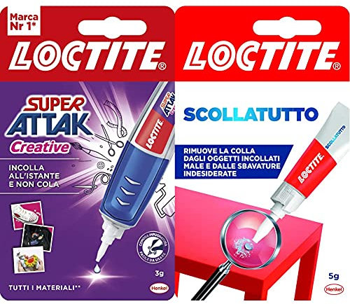 Loctite Super Attak Creative, Colla Resistente Con Applicatore A Penna Per Applicazioni Facili E Precise, Colla Gel & Scolla Tutto, Rimuovi Colla In Tubetto Per Tutte Le Superfici