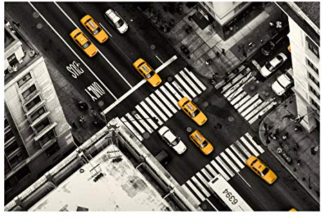 Bilderwelten Magnettafel Magnetwand - New York City Cabs - Memoboard Querformat 2:3 40 x 60cm