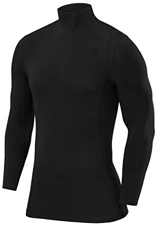 TCA Herren Pro Performance Kompression Langarm Thermo Oberteil mit Stehkragen - Schwarz, L