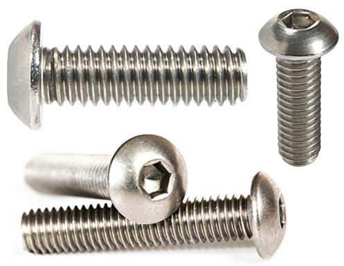 M3 Lot de 20 vis à tête cylindrique à douille Allen A2 en acier inoxydable