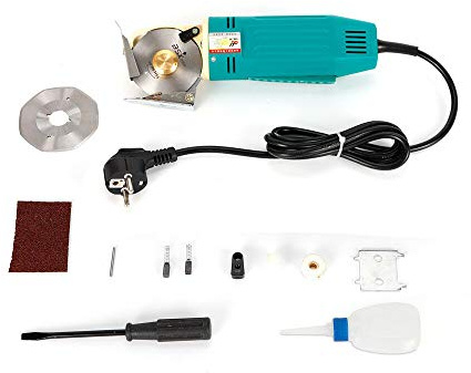 DIFU 170W Tagliavetri portatile forbici elettriche con lama tonda diametro 70 mm per gomma tessile tessuto carta