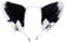 Doeheah Katzenohren Haarreif Fuchsohren Stirnband Haarnadel niedlich Haarschmuck Halloween Kostüm Anime Cosplay Mädchen Damen und Kinder Schwarz + Weiß