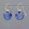 boucles d'oreilles bleu foncé verre de Murano