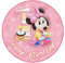 Tortenaufleger Ersten Geburtstag Minnie Mouse Motiv Essbare Tortendeko Tortenbild Kuchendekoration Fondant Rund Ø20CM