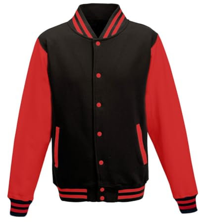 AWDis Just Hoods JH043 Unisex Uni Jacke - Pechschwarz/Hot Pink - XS