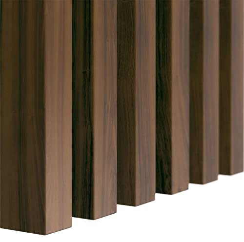 KLEMP CLASSIC Lamellenwand aus MDF 30x40 mm, vertikale oder horizontale Decken- oder Wandverkleidung, Holzpaneele für Wand und Decke, für Flur, Schlaf- oder Wohnzi mmer 17er-set Nussbaum