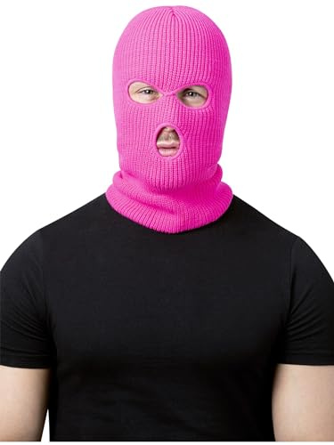 Smiffys Balaclava-Skimaske, rosa Halloween