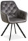 Homestyle4u 2224, Polstersessel drehbar Sessel Stoff Wohnzimmer Stuhl Polsterstuhl mit Armlehne Grau Samt Esszimmerstuhl