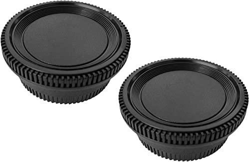 Objektiv-Rückdeckel + Kamera-Gehäusedeckel für Nikon D5100 D350 D7000 D850 D810 D800 D750 D600 D3500 D3400 D3300 D3200 D3100 D5600 D5500 D5300 D5200 D90 D80Nikon F/AI Mount DSLR[2 Sets]