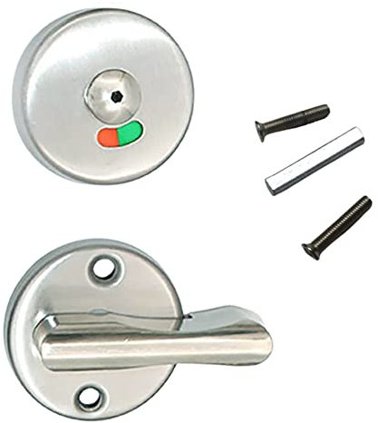 Indicator Door Lock Stainless Steel Vacant Engaged Privacy Indicator Lock Toilet Door Indicator Lock for Public Toilets and Public Bathrooms