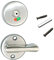 Indicator Door Lock Stainless Steel Vacant Engaged Privacy Indicator Lock Toilet Door Indicator Lock for Public Toilets and Public Bathrooms