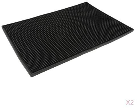 misppro 2 alfombrillas de goma para barra de goteo, alfombrilla de servicio para encimera de bar, 45 x 30 cm