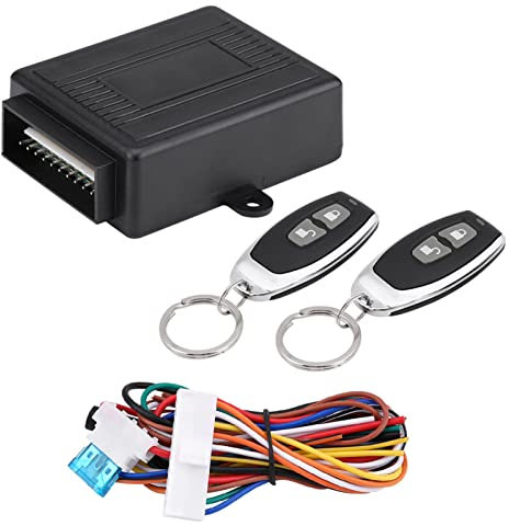 Tyenaza Chiusura Centralizzata Auto, Sistema di Accesso Senza Chiave per Auto con 2 Pezzi Radiocomandi 433 MHz, Kit Telecomando per Chiusura Centralizzata con Sistema di Chiusura Senza Chiave