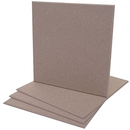Mendler 4er-Set Akustikwandpaneel HWC-L52 50x50cm - Hellbraun | Wandpaneele, Akustikplatten, schalldämmend 1qm Fläche
