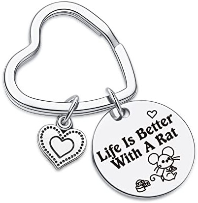 7RVZM Ratten-Schlüsselanhänger, Geschenk für Rattenliebhaber und Mäuse, Unisex-Erwachsene, Braun