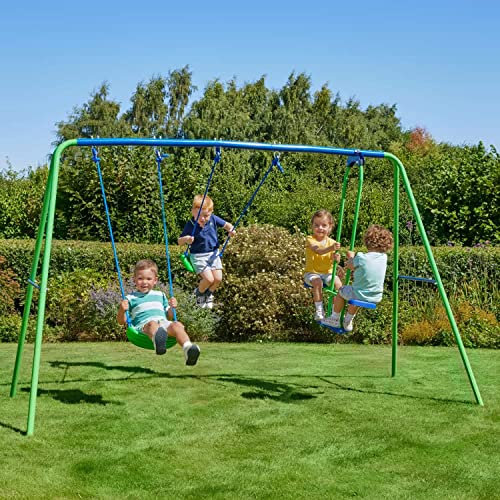 Double Swing & Glider Set | Construction and Durability | Safety Features | Outdoor Play Equipment For Children | Benefit from Healthy Exercise | Wonderful Way For Children To Enjoy Outdoor Playing