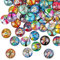 I LOVE MOM 50 Stück 25mm Bunte Gemischte Glassteine Lebensbaum Kuppel Flatback Cabochons Farbe Glasnuggets für DIY Handwerkliche Schmuckherstellung Heimdekoration